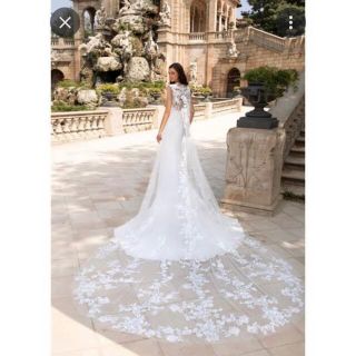 ヴェラウォン(Vera Wang)のプロノビアス　Drail pronovias Vera wang マント付き(ウェディングドレス)