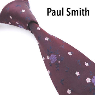 ポールスミス(Paul Smith)のPaul Smith ポールスミス 美品 ネクタイ 高級シルク 花柄(ネクタイ)