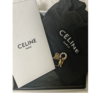 セリーヌ(celine)の【CELINE】ル・ソワール・スワール　ゴールドブラス&クリスタルゴールド(ピアス)