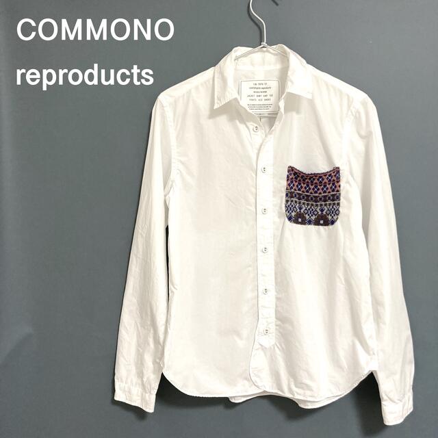 長袖　C.0メンズ　COMMONO　レディース　reproducts　白シャツ