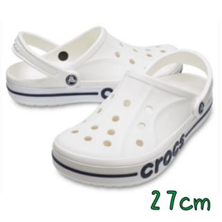 クロックス(crocs)の新品 27㎝ クロックス バヤバンド クロッグ ホワイト(サンダル)