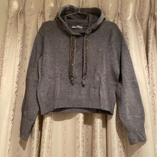 ザラ(ZARA)のHannah様専用　ZARA ザラ ビジューニットパーカー　(ニット/セーター)