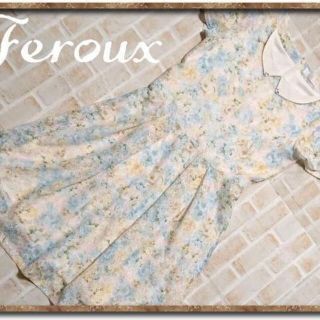 フェルゥ(Feroux)のフェルゥ　花柄レースワンピース(ひざ丈ワンピース)