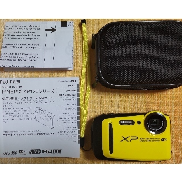 富士フイルム(フジフイルム)のFUJI FILM FinePix XP XP120 YELLOW スマホ/家電/カメラのカメラ(コンパクトデジタルカメラ)の商品写真