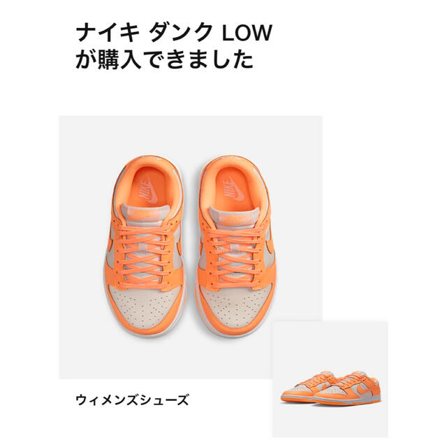 Nike WMNS Dunk Low Peach Cream 26.5cm - スニーカー