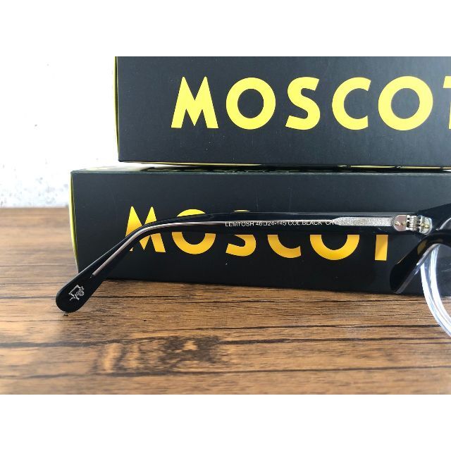 MOSCOT LEMTOSH 46 BLACK/CRYSTAL レンズ付き 2