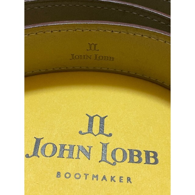 JOHN LOBB(ジョンロブ)のジョンロブ JOHN LOBB カーフ レザー ベルト　ブラウン系（美品） メンズのファッション小物(ベルト)の商品写真