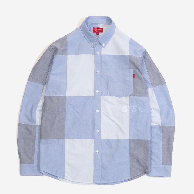 【M】supreme patchwork oxford shirt シャツ