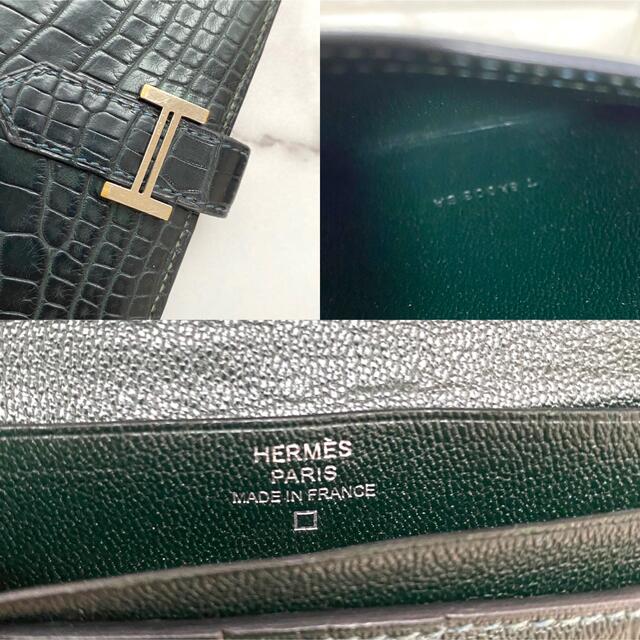 正規品☆HERMES エルメス ベアン クロコ アリゲーター 財布