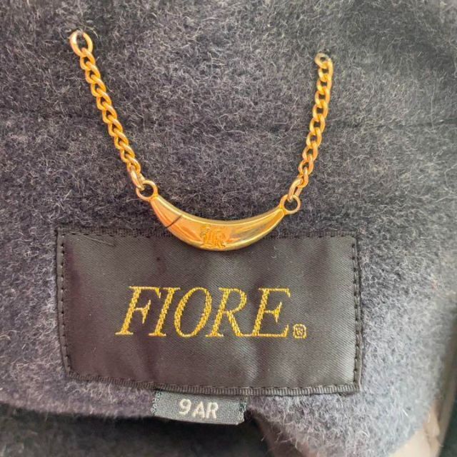 【美品】FIORE  アンゴラ100%  ロングコート  金トグルボタン　グレー 7