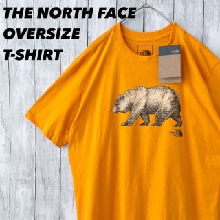 ザノースフェイス(THE NORTH FACE)の新品未使用品　海外企画　ノースフェイス熊ベアープリントTシャツ　XL オレンジ(Tシャツ/カットソー(半袖/袖なし))