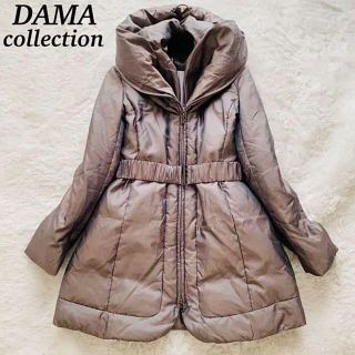 【美品】DAMA collection  ダウンベルテッドコート　シルバー　M(ダウンコート)