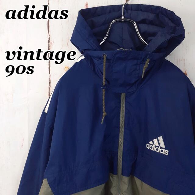 008Y 90s アディダスadidasダウンジャケット中綿アウターナイロン