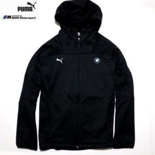 ビーエムダブリュー(BMW)の新品 PUMA×BMW フーデッドジャケット バックロゴ 黒 Mサイズ(US M(その他)