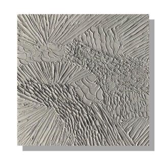 現代アート　テクスチャーアート　モダン　グレー　原画　抽象画　約24×24㎝(絵画/タペストリー)