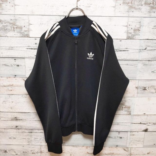 《美品》 アディダス adidas☆トレンド トラックジャケット M ブラック 1