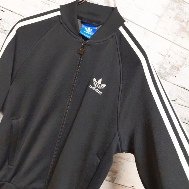 《美品》 アディダス adidas☆トレンド トラックジャケット M ブラック