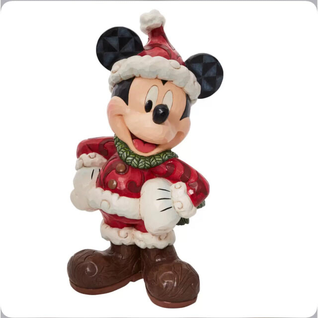 【新品・未開封】ジム ショア ディズニー サンタの置物 ミッキーマウス