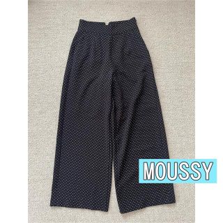 マウジー(moussy)のハイウエストワイドパンツ ドット(カジュアルパンツ)