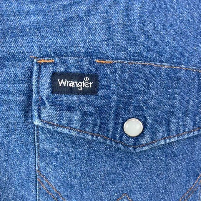 Wrangler(ラングラー)のUSA古着 ラングラー デニムシャツ スナップボタン 太アーム オーバーサイズ メンズのトップス(シャツ)の商品写真