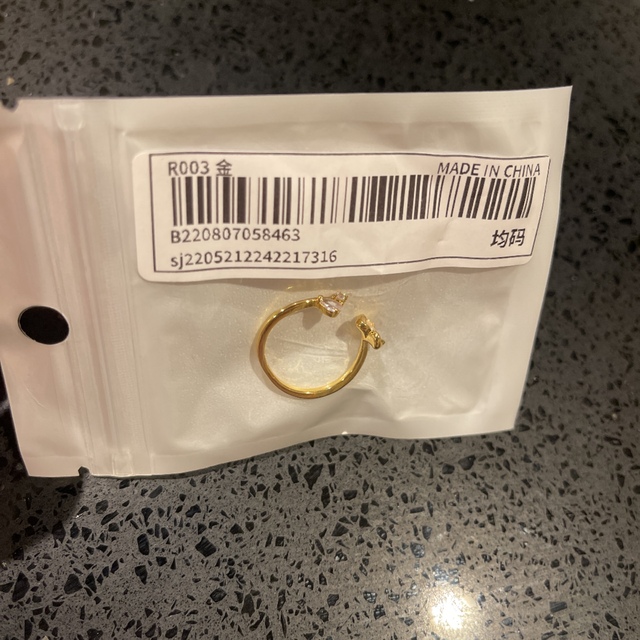 SHEIN リング　フリーサイズ　カフリング　花 レディースのアクセサリー(リング(指輪))の商品写真