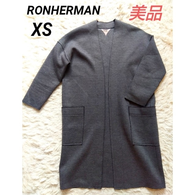 【RONHERMAN】ノーカラーボンディングコート レディース XS グレー