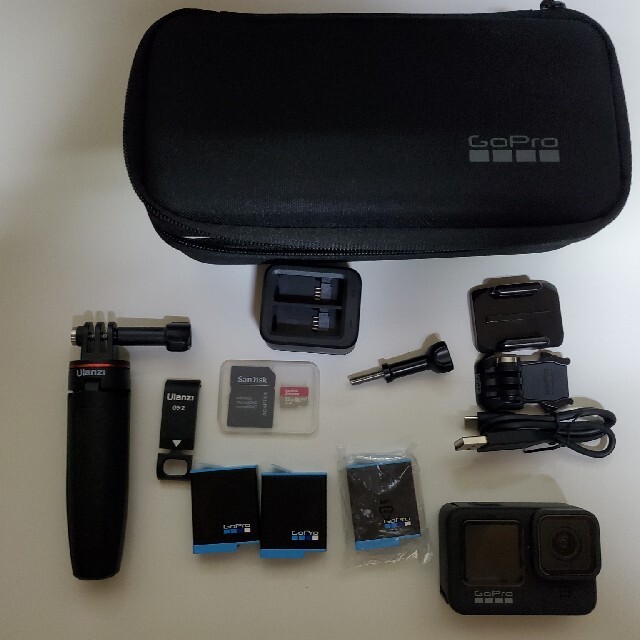 GoPro HERO9セット 充電器　バッテリー3個　ウランジ部品　ＳＤカード付