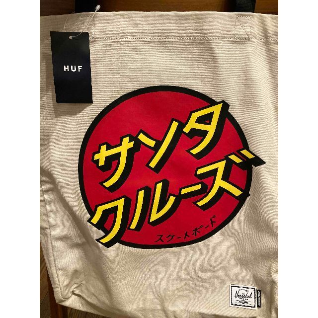 HUF(ハフ)の【送料無料】むさし様専用　HUF　ハフ　ハーシェル　トートバック　サンタクルーズ メンズのバッグ(トートバッグ)の商品写真