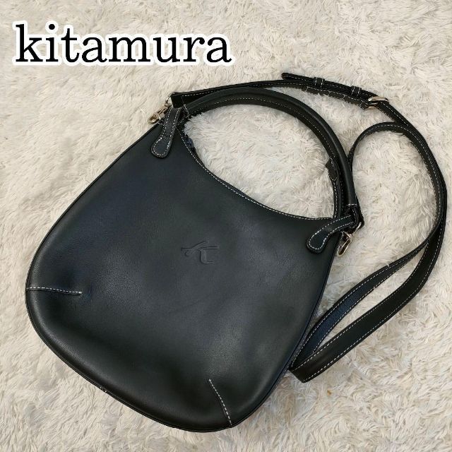 特価商品 キタムラ Kitamura ハンドバッグ 2WAY ショルダー Kロゴ 本革 