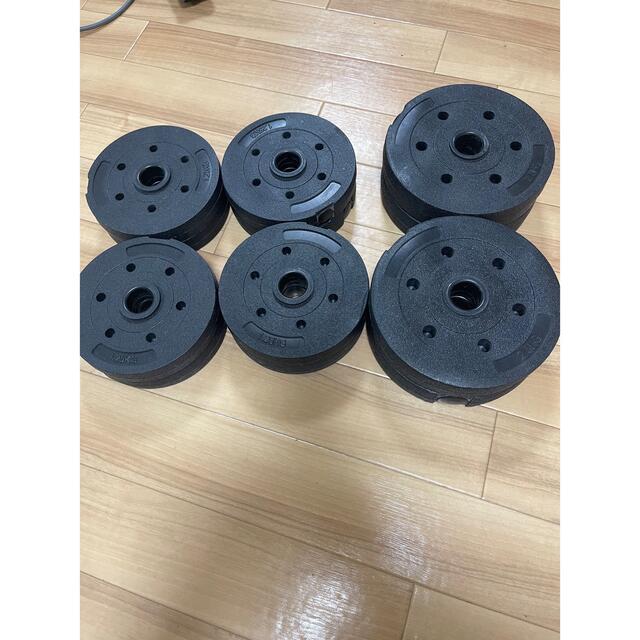 スポーツ/アウトドアダンベル10kg2セット　バー