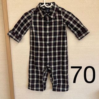 ベビーギャップ(babyGAP)のbaby GAP チェック柄カバーオール(カバーオール)