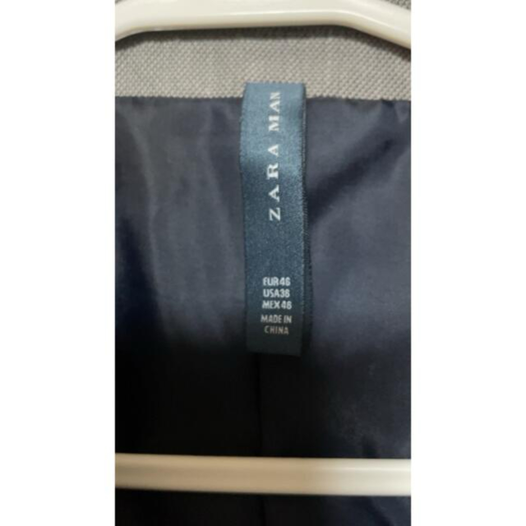 ZARA(ザラ)の値下げ中【ZARA】ジャケット　グレー　L メンズのジャケット/アウター(テーラードジャケット)の商品写真