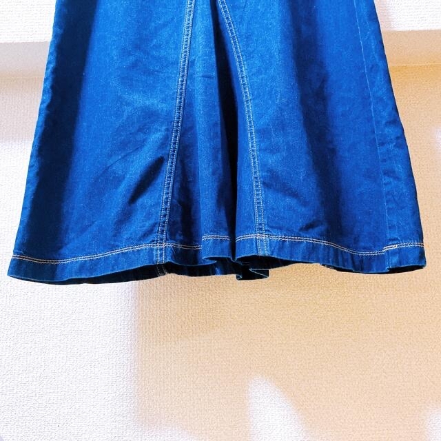 PROPORTION(プロポーション)の【美品】proportion デニムスカート ウエストベルト ジーンズ コットン レディースのスカート(ロングスカート)の商品写真