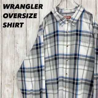 ラングラー(Wrangler)のアメリカ古着 WRANGLERラングラーゆるだぼXL長袖チェック柄シャツ　男女.(シャツ)