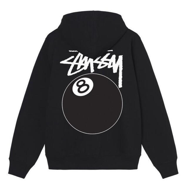 STUSSY ステューシー 8 Ball スウェット パーカー Ｌ