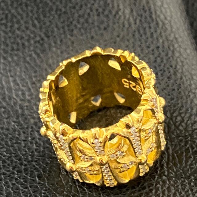 22kgp加工 シルバー925素材 ゴールド セメタリークロスリングの通販 by