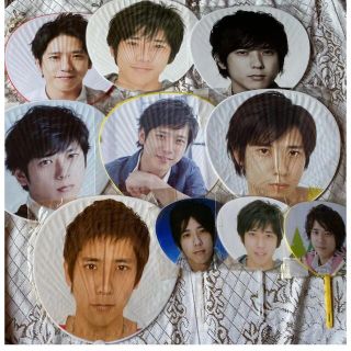 アラシ(嵐)の嵐 二宮和也 うちわ 団扇 ミニうちわ セット(アイドルグッズ)