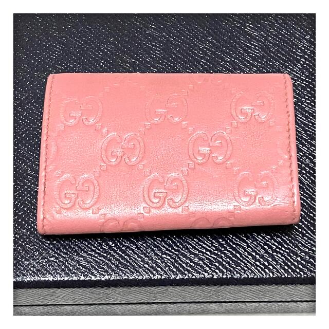 Gucci(グッチ)の【ゆみ様専用】美品 廃盤 グッチ 6連 キーケース GGシマ ピンクベージュ系 レディースのファッション小物(キーケース)の商品写真