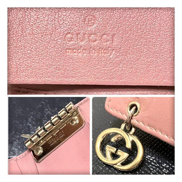 Gucci(グッチ)の【ゆみ様専用】美品 廃盤 グッチ 6連 キーケース GGシマ ピンクベージュ系 レディースのファッション小物(キーケース)の商品写真