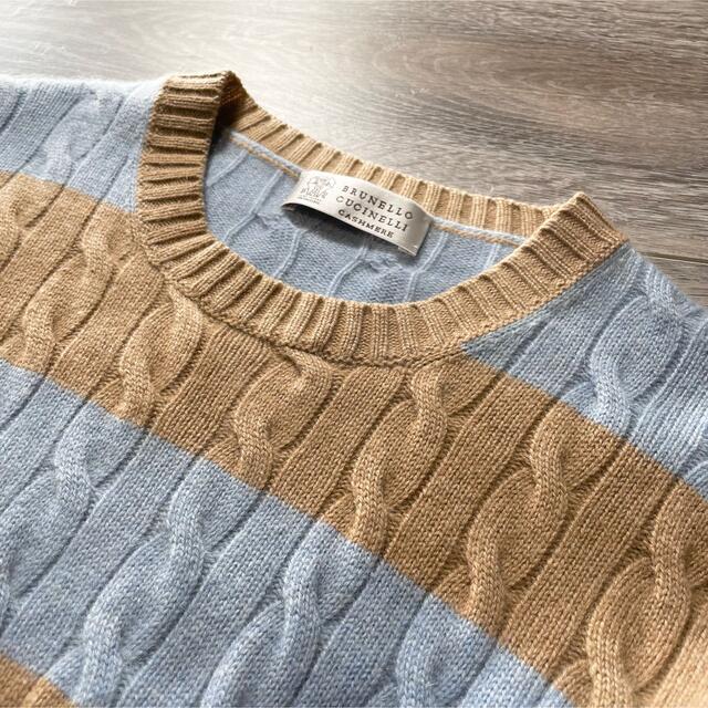 H1☆美品☆極上カシミヤ100% ケーブル編みニット ブルネロクチネリ