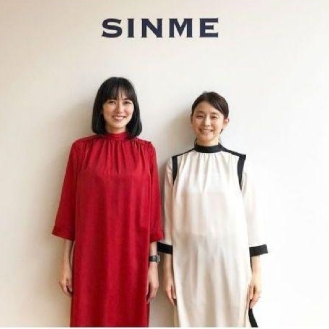 ワンピースSINME シンメ バイカラーロングブラウス