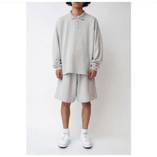 ワンエルディーケーセレクト(1LDK SELECT)のユニバーサルプロダクツ　PIQUET TERRY L/S POLO SHIRT(ポロシャツ)