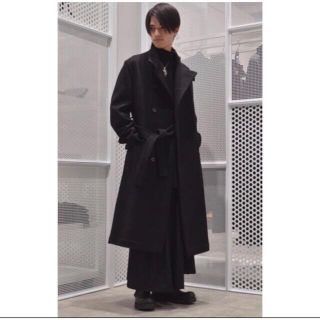 Yohji Yamamoto 18aw ウールナイロン混 ロングコート