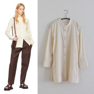 ジルサンダー(Jil Sander)のJIL SANDER／ジルサンダー／21SS／スタンドカラーブラウス／シャツ(シャツ/ブラウス(長袖/七分))