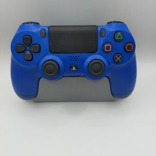 プレイステーション4(PlayStation4)の純正 美品 PS4 コントローラー DUALSHOCK4 ウェイブ ブルー 青(その他)