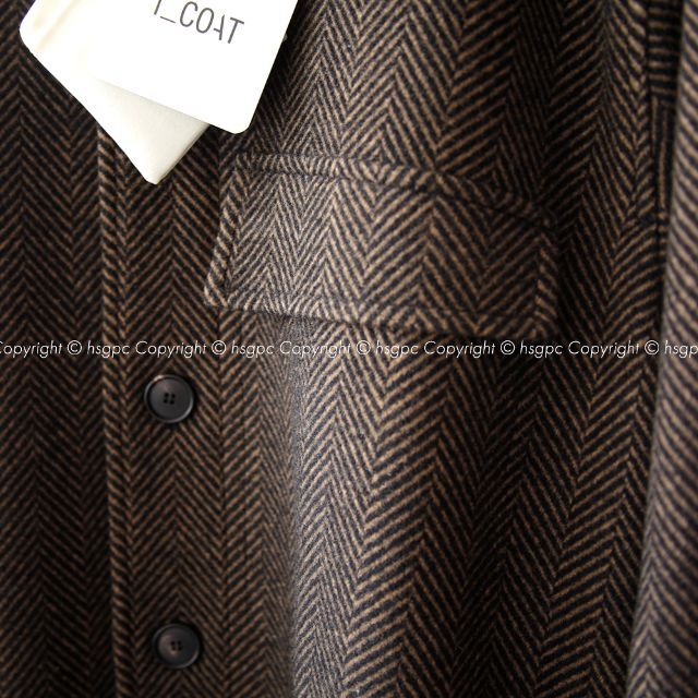T_COAT ヘリンボーンウール オーバーサイズコート ティーコート ジャケット