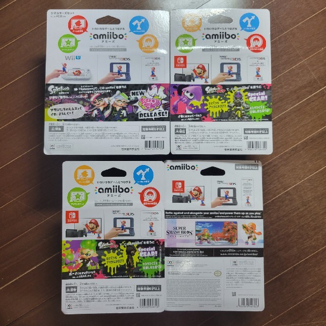 アミーボ amiibo スプラトゥーン 計4セット 任天堂 エンタメ/ホビーのフィギュア(ゲームキャラクター)の商品写真