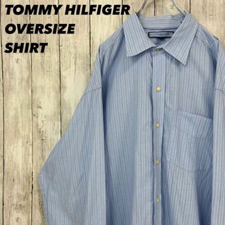 トミーヒルフィガー(TOMMY HILFIGER)のTOMMY HILFIGER トミーヒルフィガー長袖ストライプシャツ　サイズXL(シャツ)