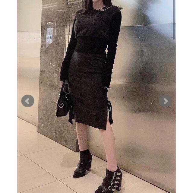 riu(リウ) channel Rちゃんside slit knit skirt