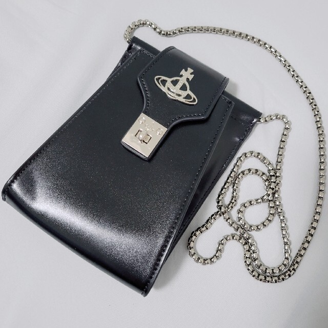 Vivienne Westwood(ヴィヴィアンウエストウッド)のVivienne dolce スマホショルダー ミニショルダーバッグ ブラック レディースのバッグ(ショルダーバッグ)の商品写真